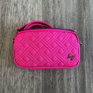 Lug- Coupe XL Convertible Crossbody Bag- Brushed Rosette Pink